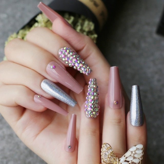 65 Coffin Nail Designs to Die for: Ballerina Nails Ideas | Gel nails, Long  nails, Ballerina nails